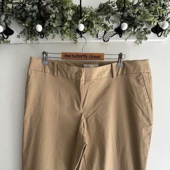Michael Kors Plus Size Tan Khaki Dress Pants 16W Straight Leg SH - Picture 2 of 5
